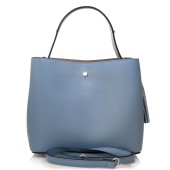 Geanta dama din piele naturala DiAmanti Lara Albastru Denim